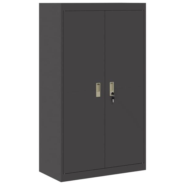 vidaXL Storage Cabinet 2 pcs Black 80 x 40 x140 cm Steel