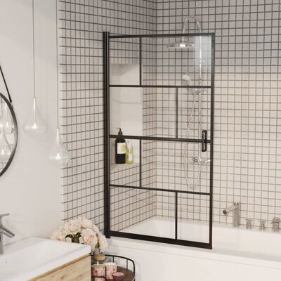 vidaXL Shower Enclosure ESG 80x140 cm Black