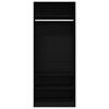 vidaXL Wardrobe Black oak 80 x 50 x 200 cm Engineered Wood