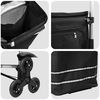 vidaXL Shopping Trolley Folding Black 47 x 39 x 100.5 cm Oxford fabric