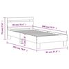 vidaXL Bed Frame without Mattress with Headboard Sonoma Oak 90x200 cm