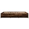 vidaXL Bed Frame without Mattress Smoked Oak 135x190 cm Double Engineered Wood