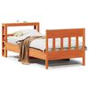 vidaXL Bed Frame without Mattress Wax Brown 75x190 cm Small Single Solid Wood Pine