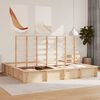 vidaXL Bed Frame Brown 200 x 200 cm Solid Pine Wood