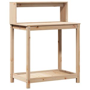 vidaXL Potting Table with Shelves 82.5x50x109.5 cm Solid Wood Pine
