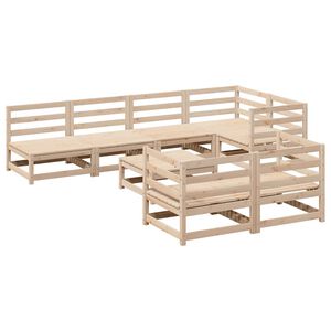 vidaXL 8 Piece Garden Sofa Set Solid Wood Pine