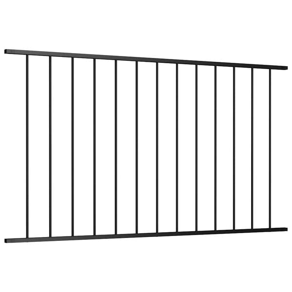 vidaXL Fence Panel Powder-coated Steel 1.7x1.17 m Black