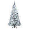 vidaXL Artificial Hinged Christmas Tree White 210 cm PE and PVC