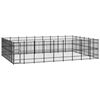 vidaXL Dog Kennel | Black | Powder-coated steel | Large | Dog Kennel