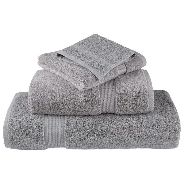 vidaXL Premium Shower Towels "SOLUND" 2 pcs Grey 70x140 cm 600 gsm