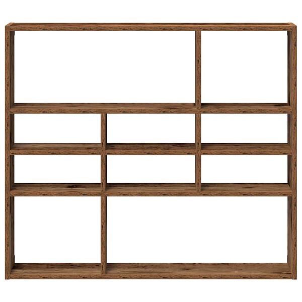 vidaXL Wall Shelf Old Wood 90x16x78 cm Engineered Wood