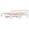 vidaXL Bed Frame with Headboard White 180 x 200 cm Solid Pine Wood