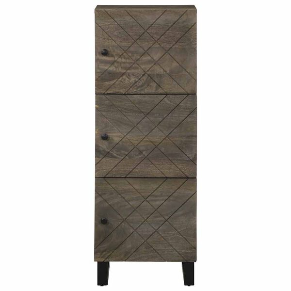 vidaXL Highboard Black 40x33x110 cm Solid Wood Mango