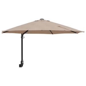 vidaXL Garden Parasol Taupe 248 x 248 x 148 cm Polyester and Steel