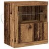 vidaXL LED Sideboard Brown 60.5 x 37 x 67 cm Engineered Wood