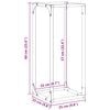 vidaXL Firewood Rack Black 25x25x60 cm Cold-rolled steel
