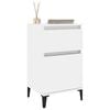 vidaXL Bedside Cabinet High Gloss White 40x35x70 cm