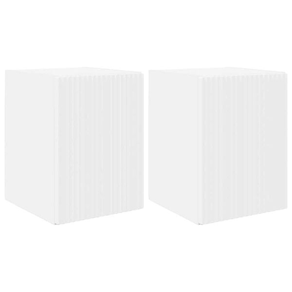 vidaXL TV Wall Cabinet 2 pcs White 30 x 31 x 40 cm Engineered Wood