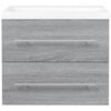 vidaXL Sink Cabinet with Built-in Basin Grey Sonoma Engineered Wood