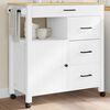 vidaXL Kitchen Trolley MONZA 84x40x88.5 cm Solid Wood Pine