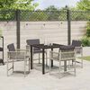 vidaXL Garden Dining Set 5 pcs Light Grey Poly Rattan