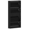 vidaXL Shoe Cabinet Black Oak 80 x 21 x 163.5 cm Engineered Wood