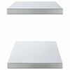 vidaXL Wall Shelves 2 pcs 100x30x3 cm Silver Stainless Steel