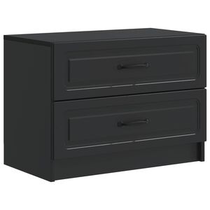 vidaXL Bedside Cabinet Black 62 x 34.5 x 44.5 cm Engineered Wood