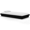 vidaXL Bed Frame without Mattress Black Solid Wood 100x200 cm