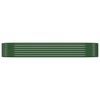 vidaXL Garden Raised Bed Galvanised Steel 249x100x36 cm Green