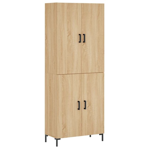 vidaXL Highboard Sonoma Oak 69.5x34x180 cm Engineered Wood