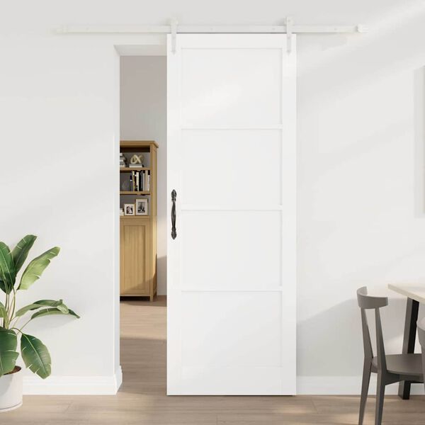 vidaXL Sliding Door ORKDAL White 83 x 232 cm Solid Pine Wood