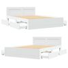 vidaXL Bed Frame with Headboard without Mattress White 120x200 cm