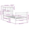 vidaXL Bookcase Bed without Mattress Wax Brown 75x190 cm Small Single Solid Wood Pine
