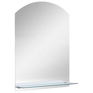 vidaXL Wall Mirror | Transparent | Tempered Glass | 20x40 cm | Wall mounting