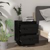 vidaXL Bedside Cabinets 2 pcs Black 40x35x50 cm Solid Wood Pine