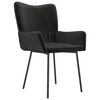 vidaXL Dining Chairs 2 pcs Black Velvet