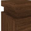 vidaXL Bedside Cabinet with LED Lights Brown Oak 35x39x55 cm