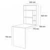 Homemania Desk Magicbox 62x16x82cm White and Walnut
