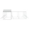 vidaXL Outdoor Dog Kennel with Roof Silver 10x6x2.5 m Galvanised Steel