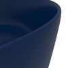 vidaXL Luxury Wash Basin Round Matt Dark Blue 40x15 cm Ceramic