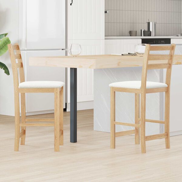 vidaXL Dining Chairs 2 pcs Natural 40 x 47.5 x 99.5 cm