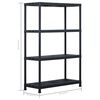 vidaXL Storage Shelf Racks 2 pcs Black 220 kg 90x40x138 cm Plastic