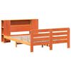 vidaXL Bed Frame without Mattress Wax Brown 140x200 cm Solid Wood Pine