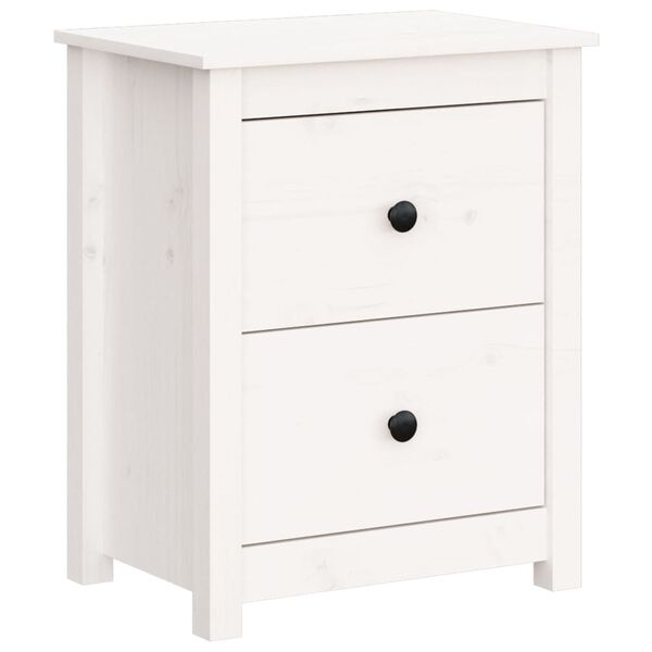 vidaXL Bedside Cabinets 2 pcs White 50x35x61.5 cm Solid Wood Pine
