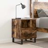 vidaXL Bedside Cabinet Smoked Oak 40x35x50 cm Engineered Wood