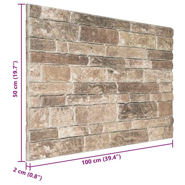 vidaXL Wall Panels 10 pcs Multicolour 100 x 50 cm EPS Foam