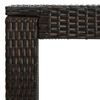 vidaXL 5 Piece Outdoor Bar Set with Armrest Poly Rattan Brown