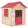 vidaXL Kids Play House Fir Wood Red