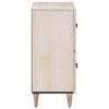 vidaXL Sideboard with Storage White 60 x 33.5 x 75 cm Solid Mango Wood